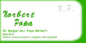 norbert popa business card